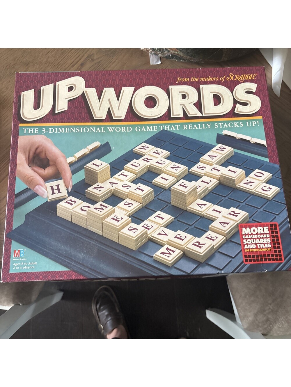 Board Game Vintage Upwords 3-Dimensional Word Retro Game Night